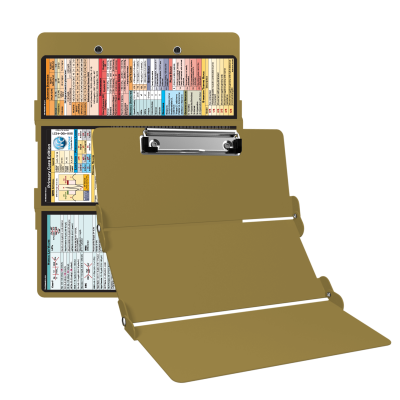 WhiteCoat Clipboard® Trifold - Tactical Brown Primary Care Edition